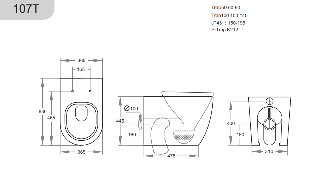 KDK107T Elvera Tornado Wall Faced Floor Pan — detail 4