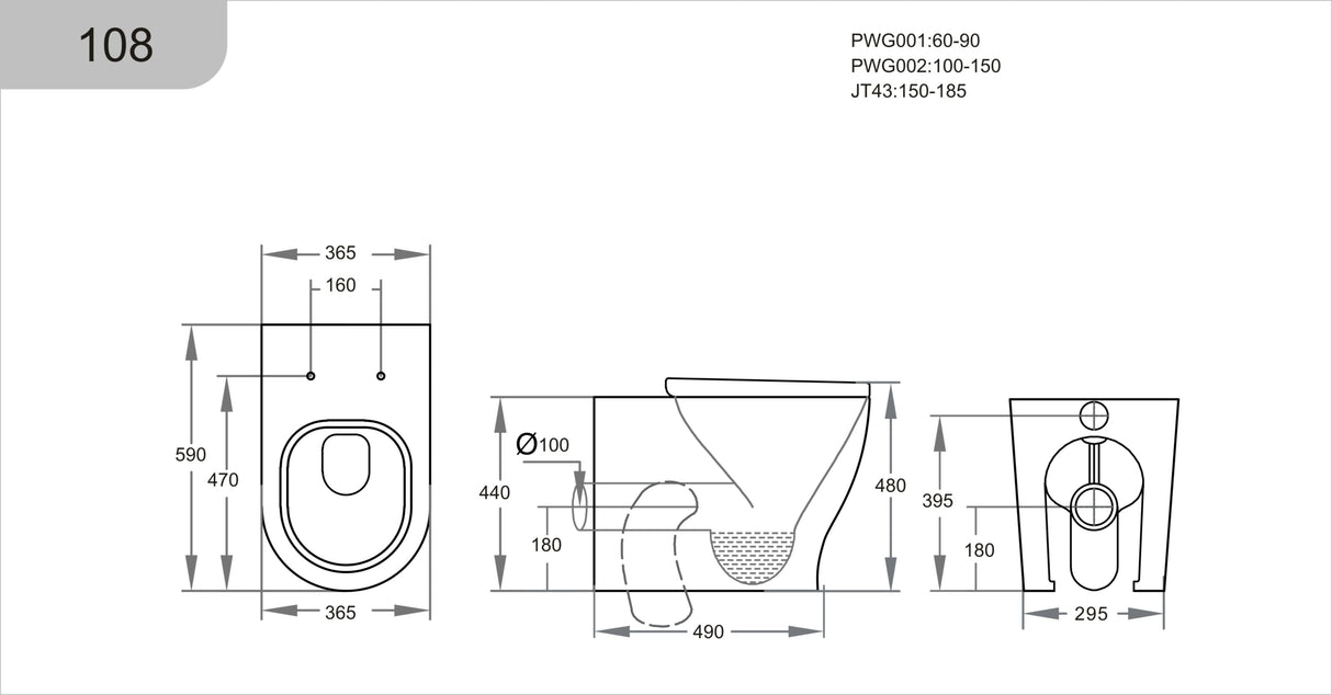 KDK108 Zeus Tornado Rimless Wall Faced Floor Pan — detail 3