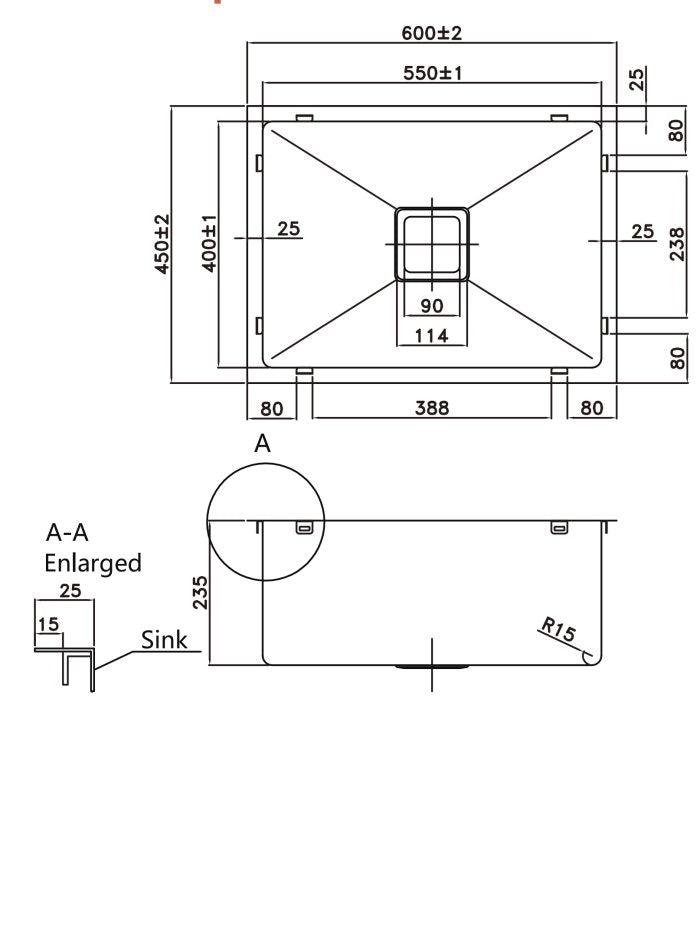 Electrical plated Gum Metal(KSS550-GM)600×450×235mm — detail 3