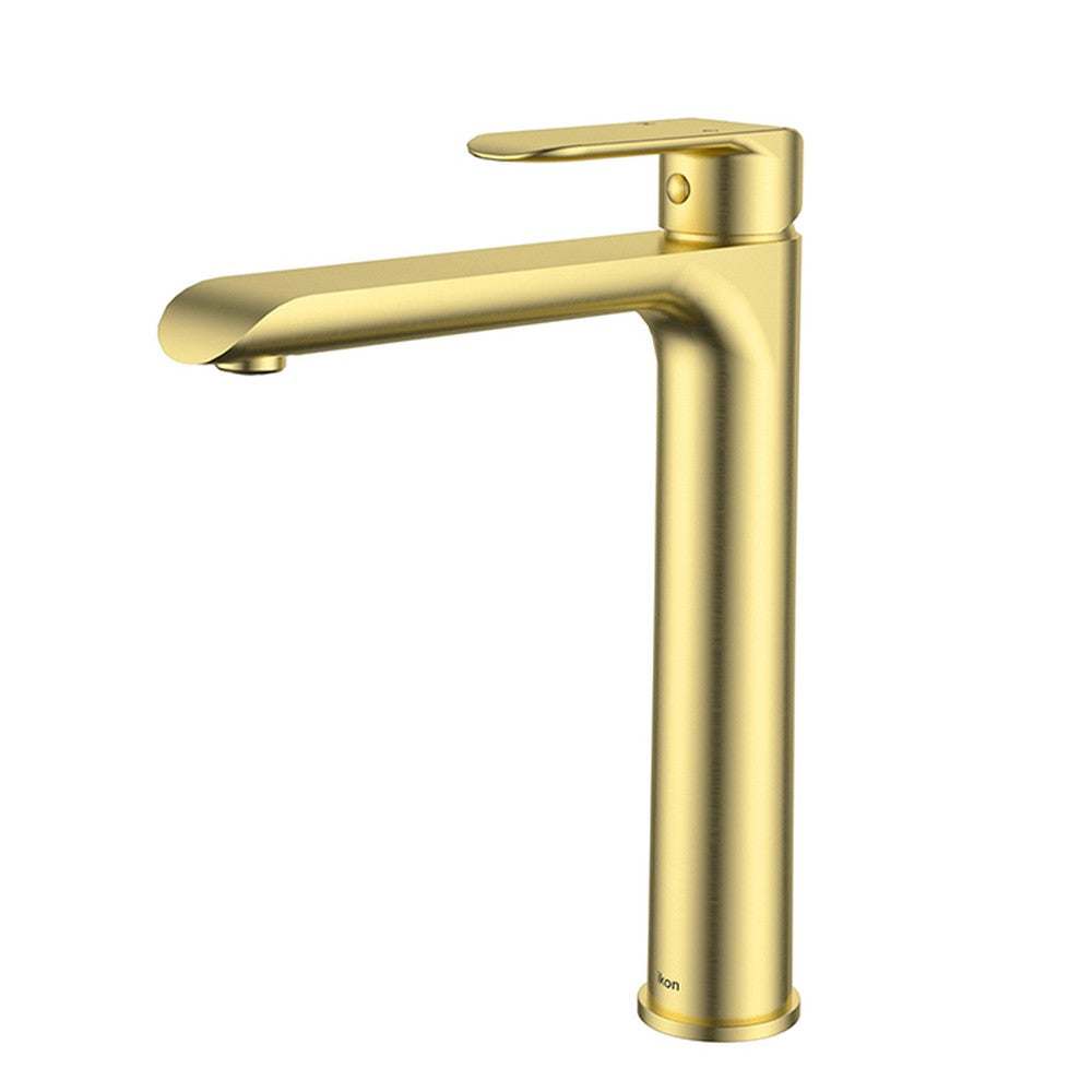 Kara Highrise Basin Mixer Brushed Gold Lead Free Brushed Gold