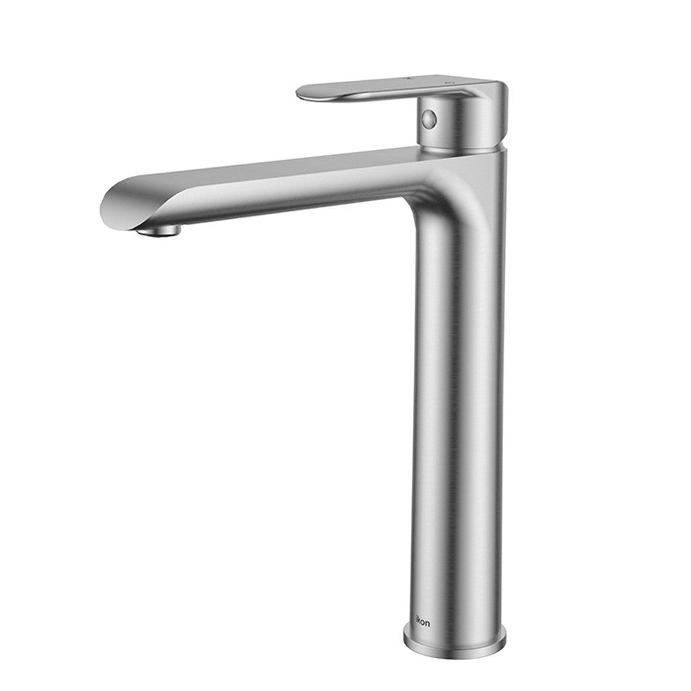 Kara Highrise Basin Mixer In Brushed Nickel Lead Free Brushed Nickel