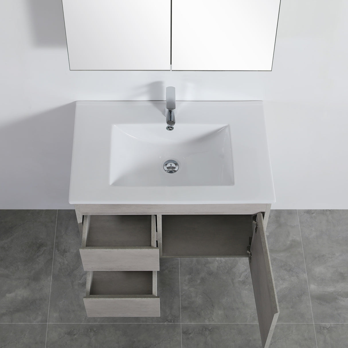 Nova Wall-Hung Plywood Vanity NC74LWH — detail 3