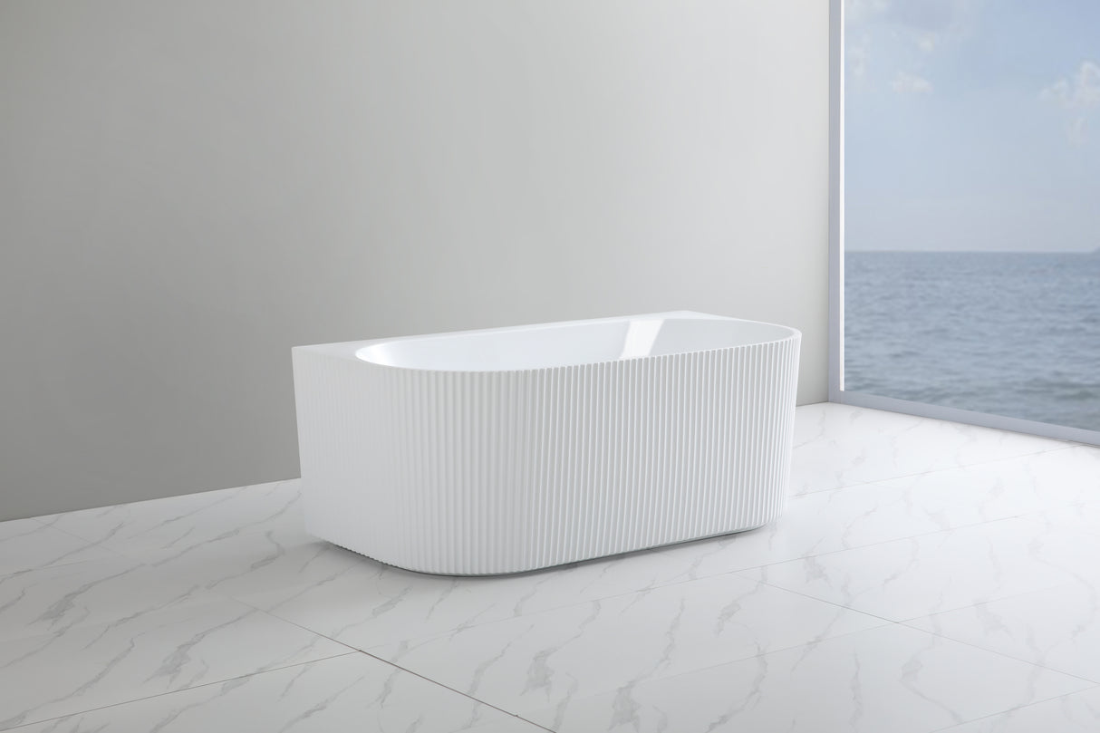 BGV-1500 Back to Wall Oval Free Standing Bathtub