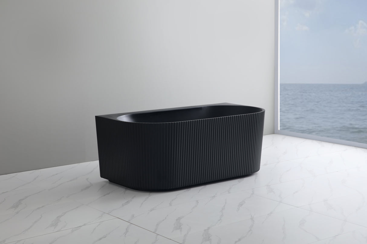 BGV-1700 Back to Wall Oval Free Standing Bathtub