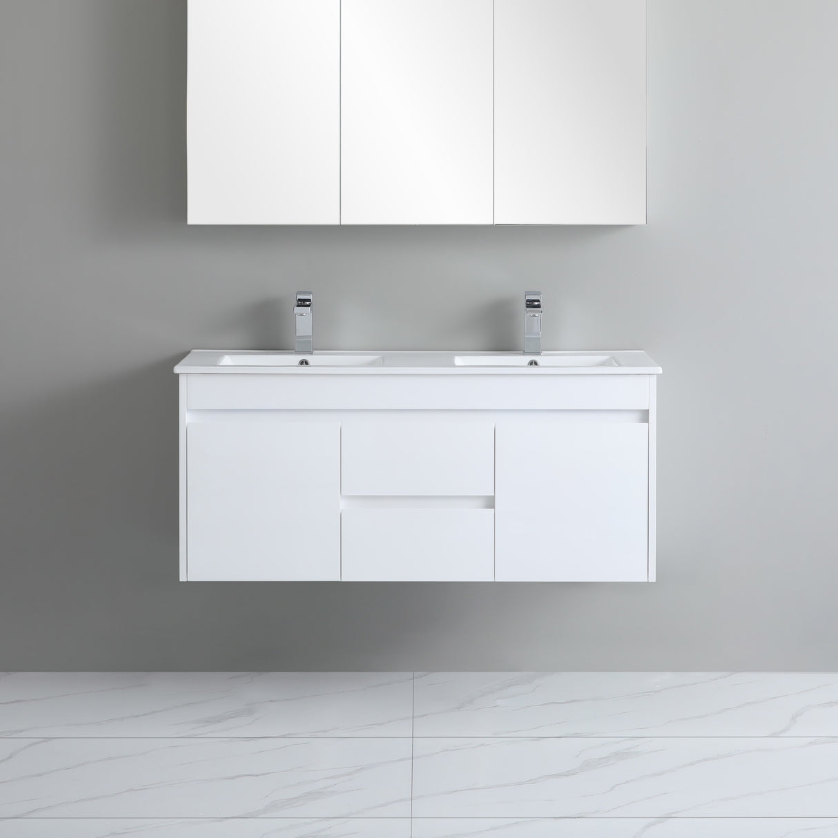 Polar Wall-Hung PVC Vanity P124DWH