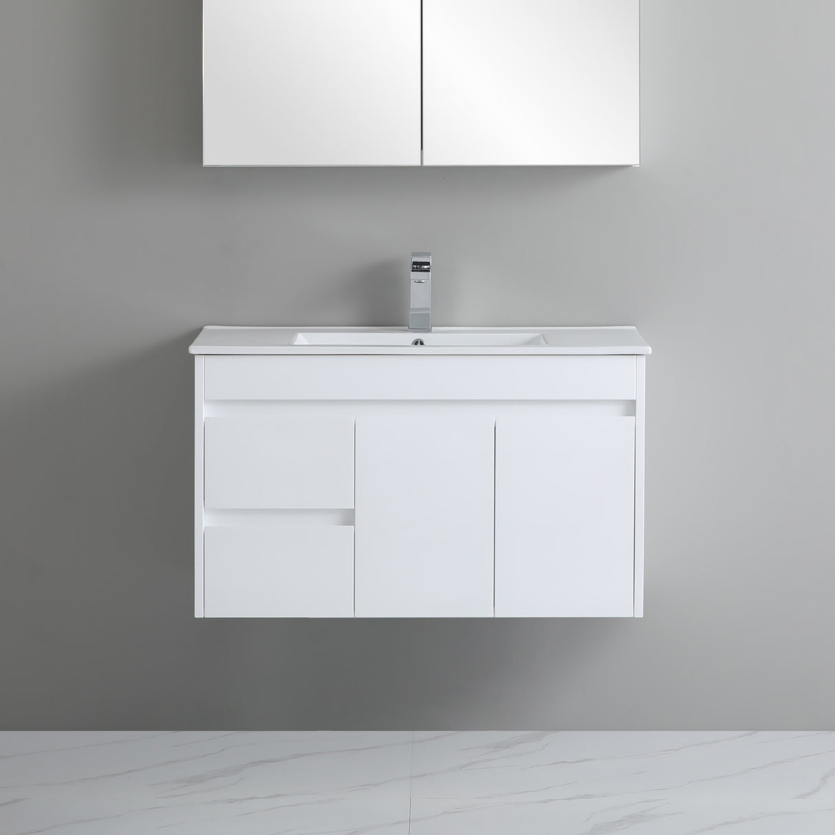 Polar Ensuite Wall-Hung PVC Vanity P93LWH