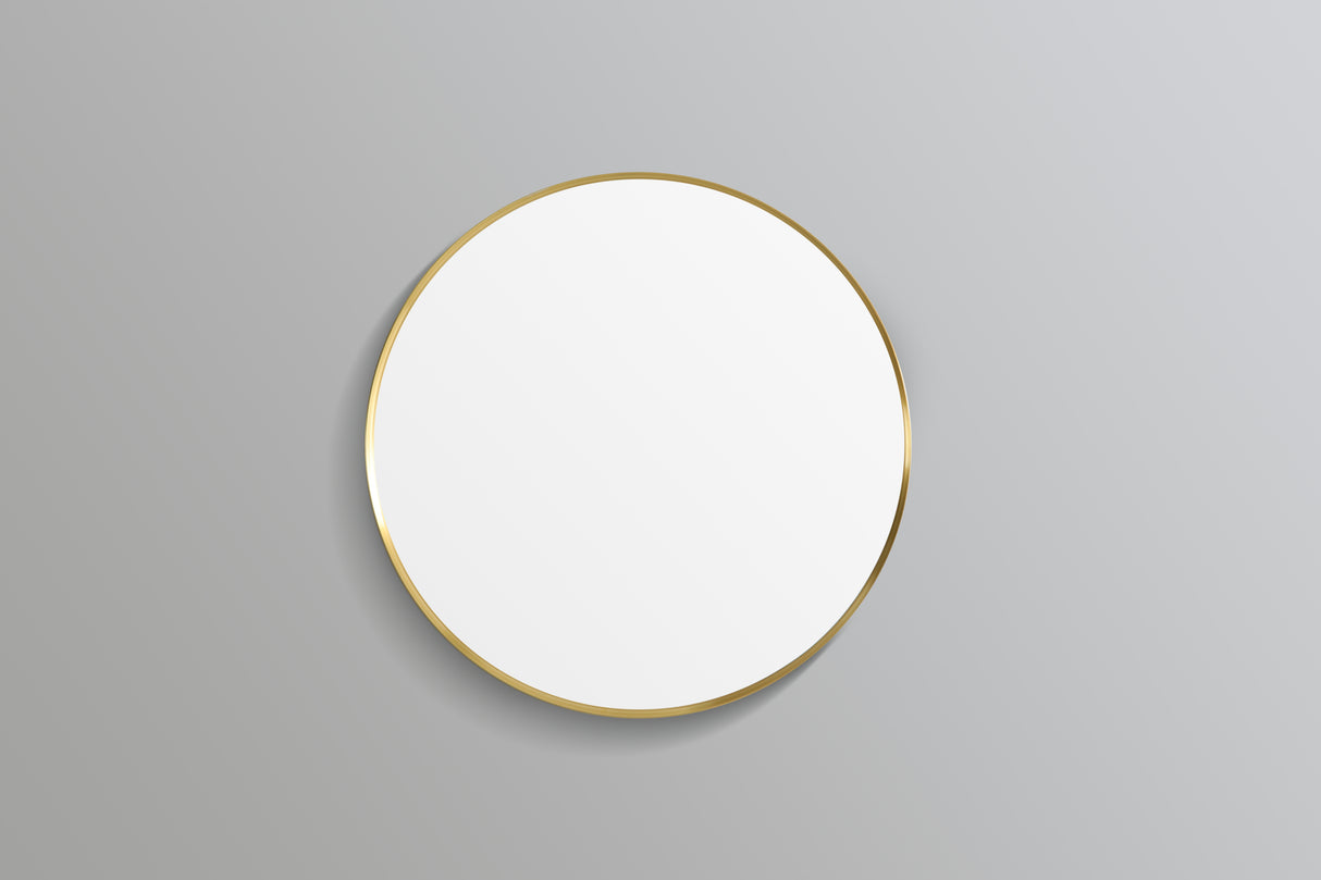 Oliva Round Yellow Gold Frame Mirror KR600F-BG