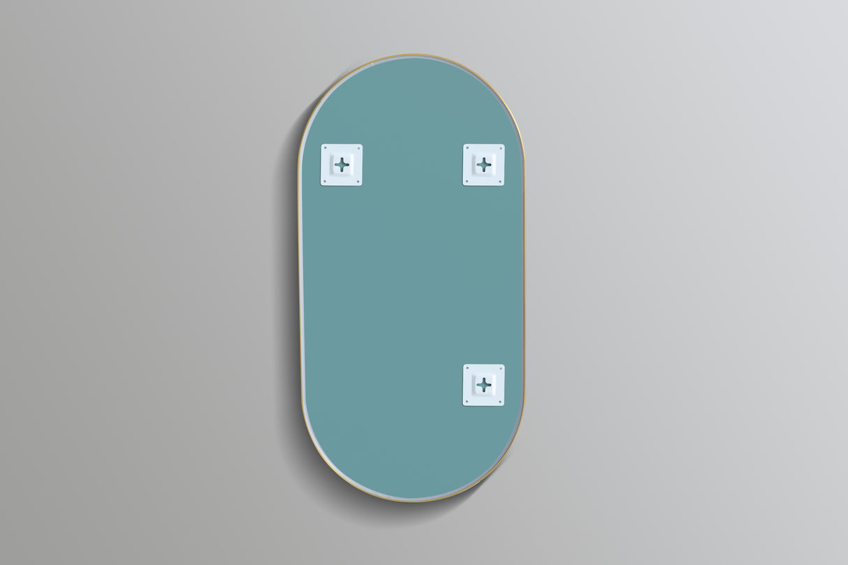 Oliva Oval Yellow Gold Frame Mirror KOV4590F-BG — detail 3