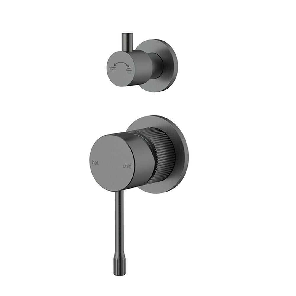 Linie Wall Diverter Mixer Trim Kits in Gun Metal,Seprate cover plate Gun Metal