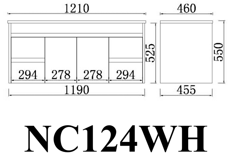 Nova Wall-Hung Plywood Vanity NC124WH — detail 2