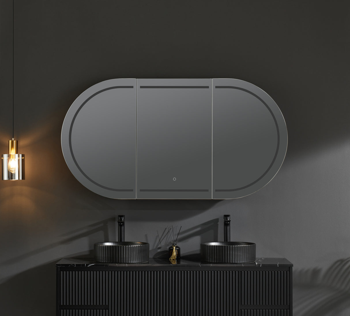 Olivia LED Mirror Cabinet OPLSV1580MB-LED — detail 2