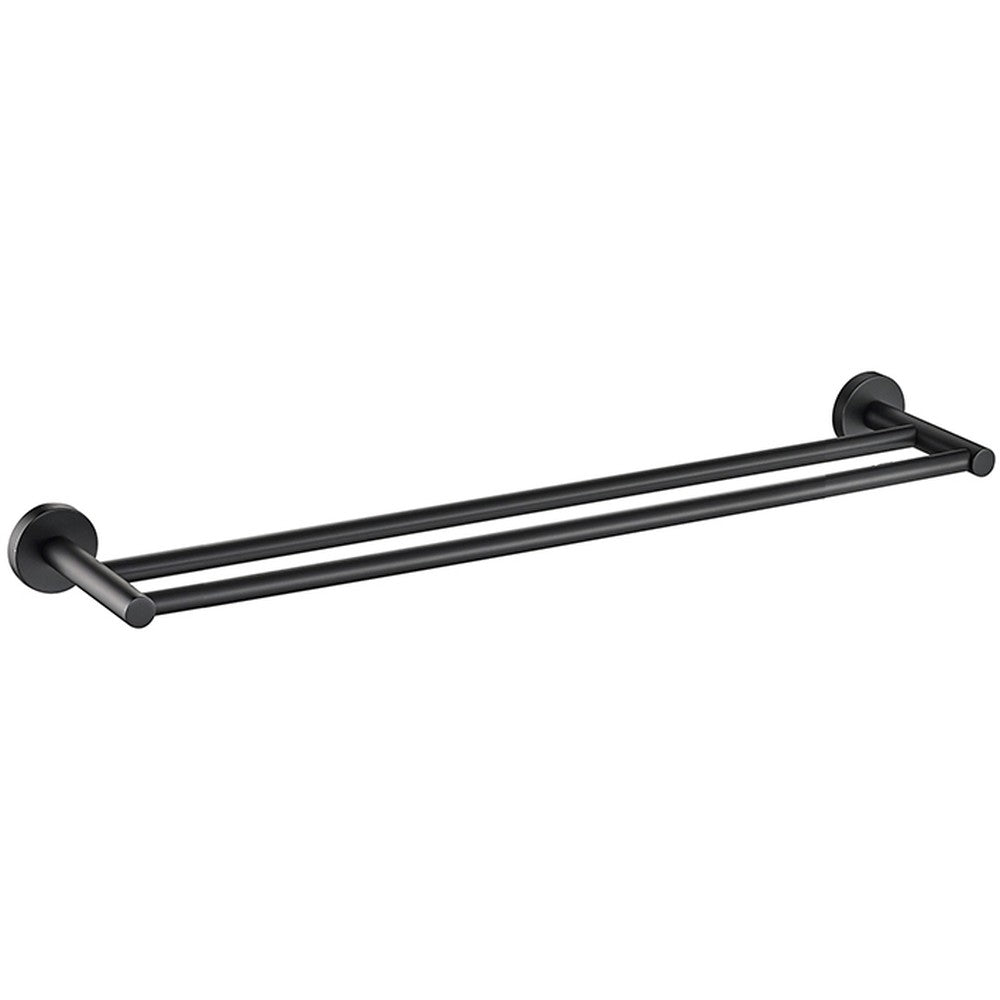 Otus Towel Rail Double Matt Black 600mm Matt Black