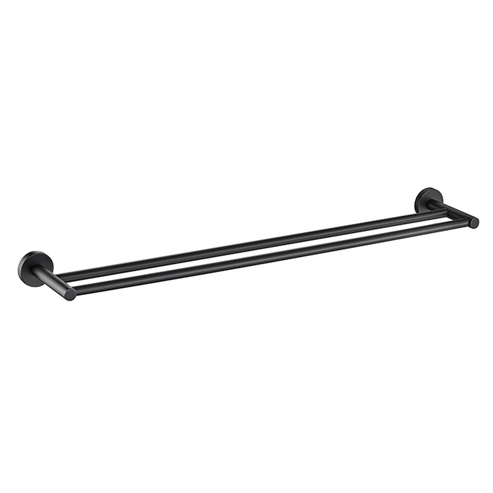 Otus Towel Rail Double Matt Black 750mm Matt Black