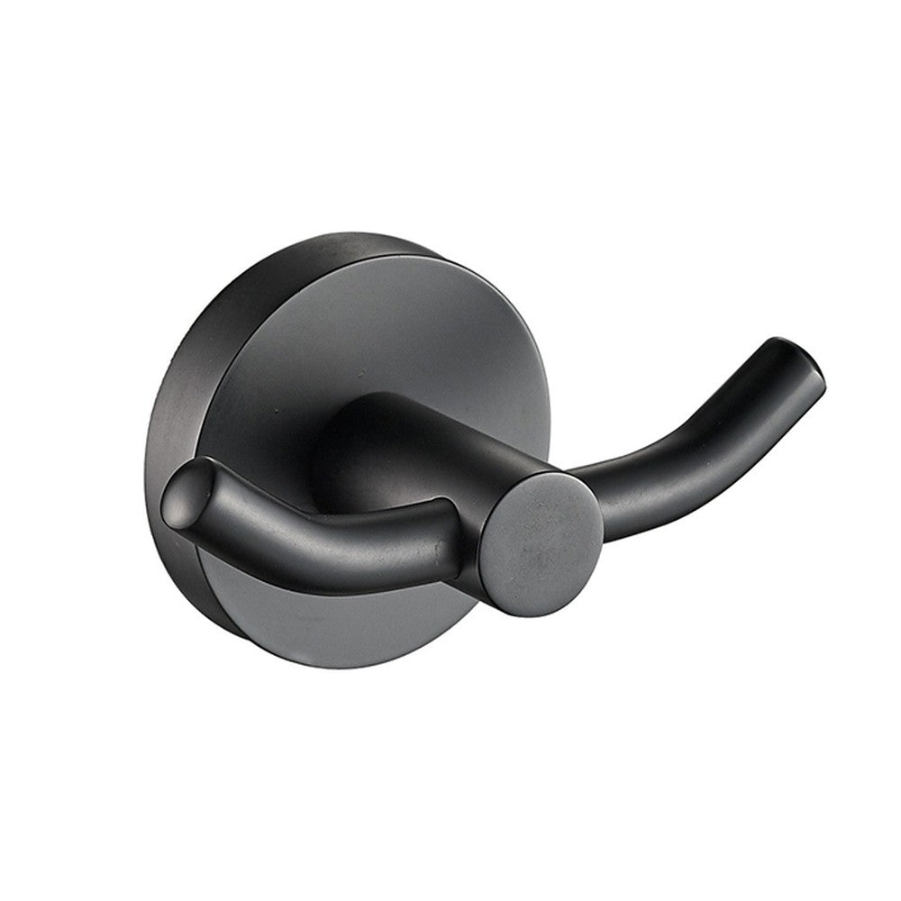Otus Robe Hook Double Matt Black Matt Black