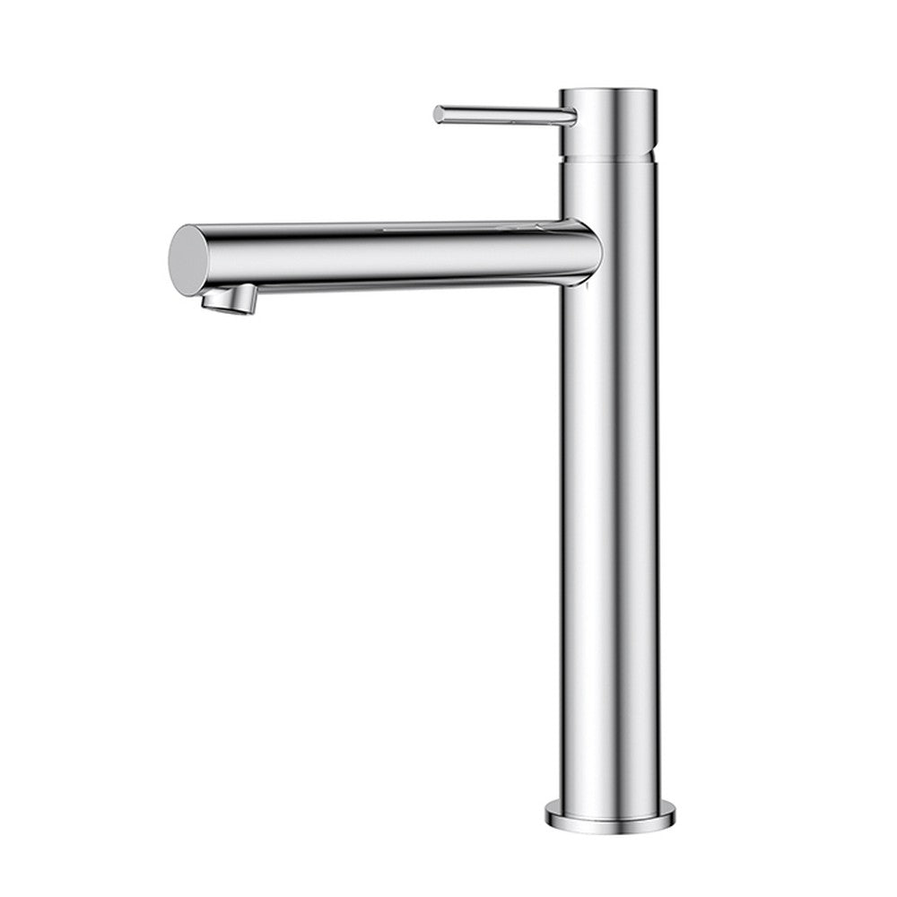 Otus Slimline SS304 Basin Mixer High Rise Straight Spout Chrome Chrome