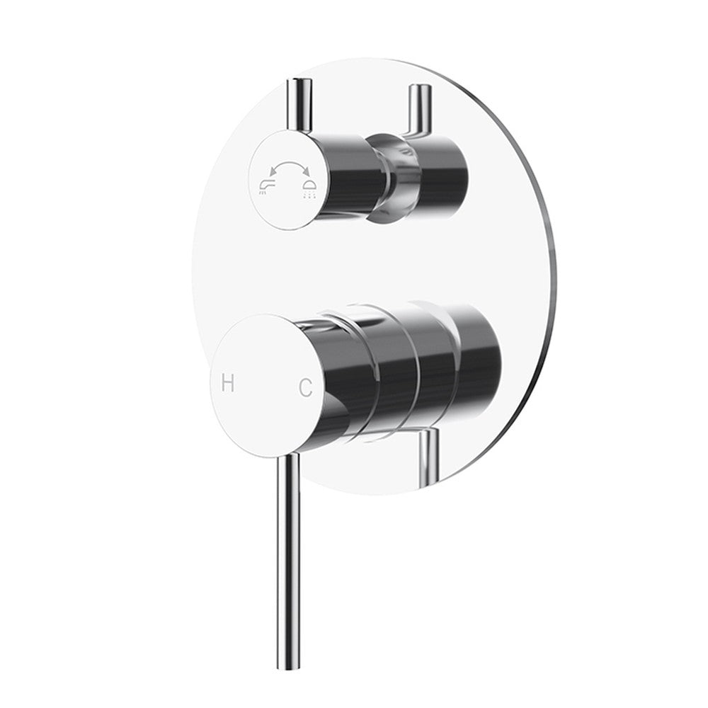 Otus Slimline SS304 Wall Mixer Diverter Trim Kit Chrome Chrome