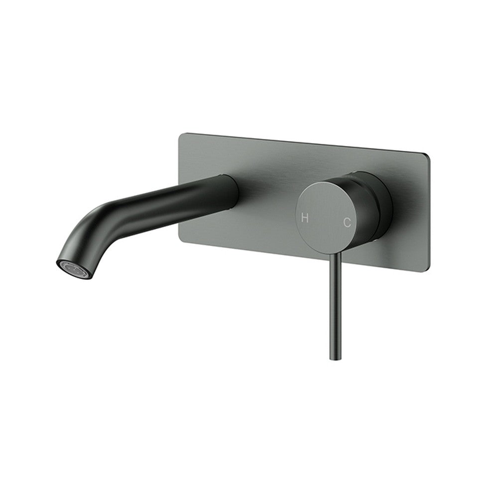 Otus Slimline SS304 Wall Basin Mixer Trim Kit Gunmetal Gun Metal