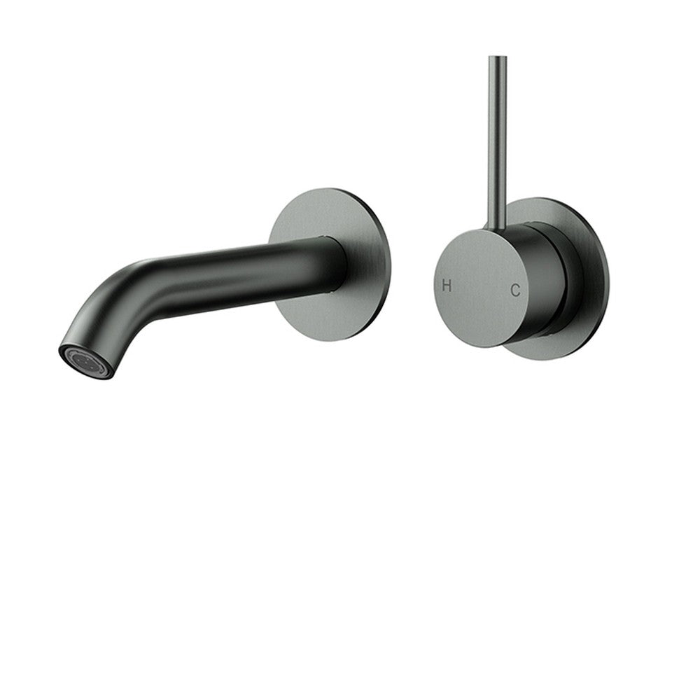 Otus Slimline SS304 Wall Basin Mixer Trim Kit Gunmetal Gun Metal