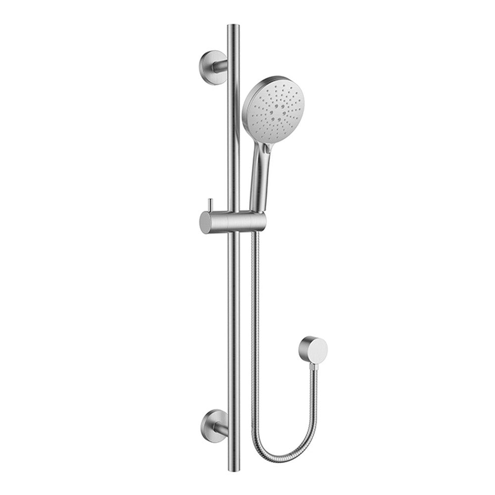 Otus Slimline Sliding Shower Set Brushed Nickel Brushed Nickel