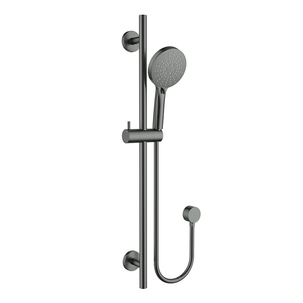 Otus Slimline Sliding Shower Set Gun Metal Gun Metal