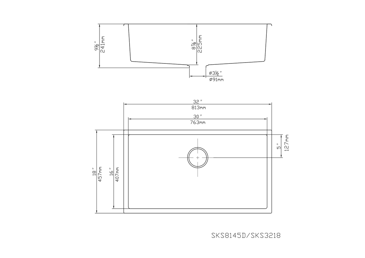 Quartz Undermount Kitchen Sink 813*457.241mm (QZ8145D) — detail 5