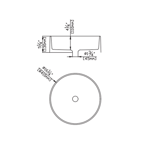 Quartz QZ4141 Above Counter Basin Pop-Up Waste Included(Round: 410*410*130mm) — detail 6