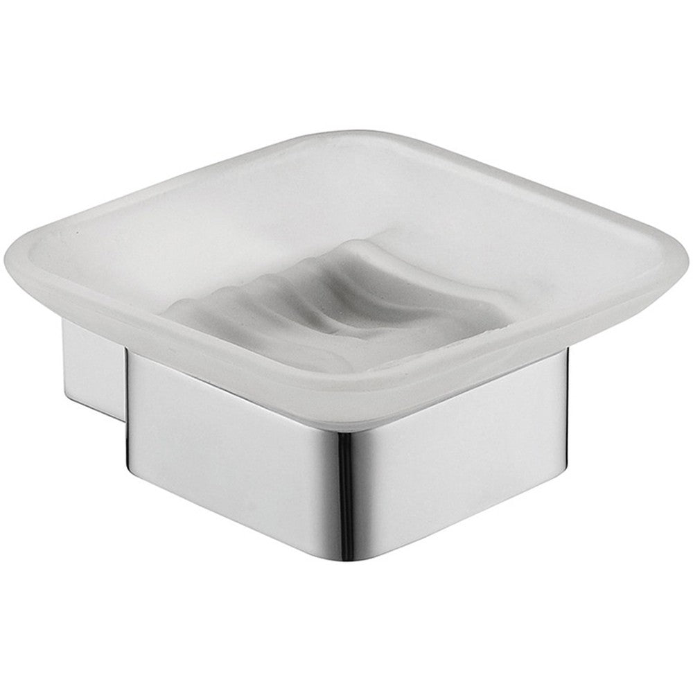Rosa Soap Dish Glass Chrome Chrome