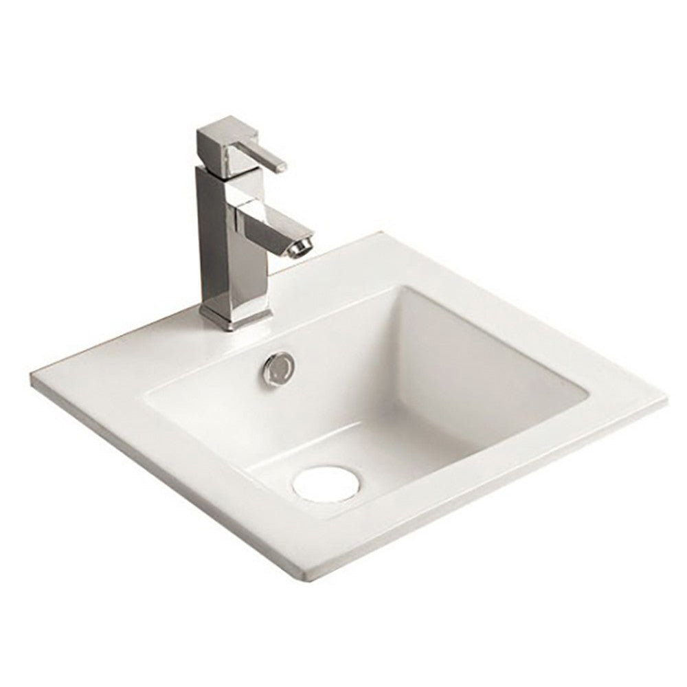 Rosa Above Counter White 420mm Chrome