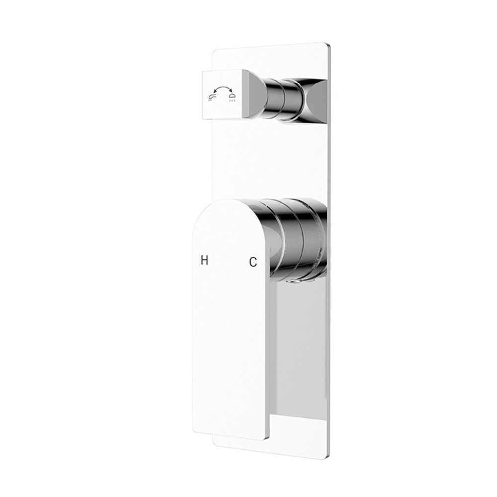 Ruki Wall Mixer Diverter Chrome Chrome