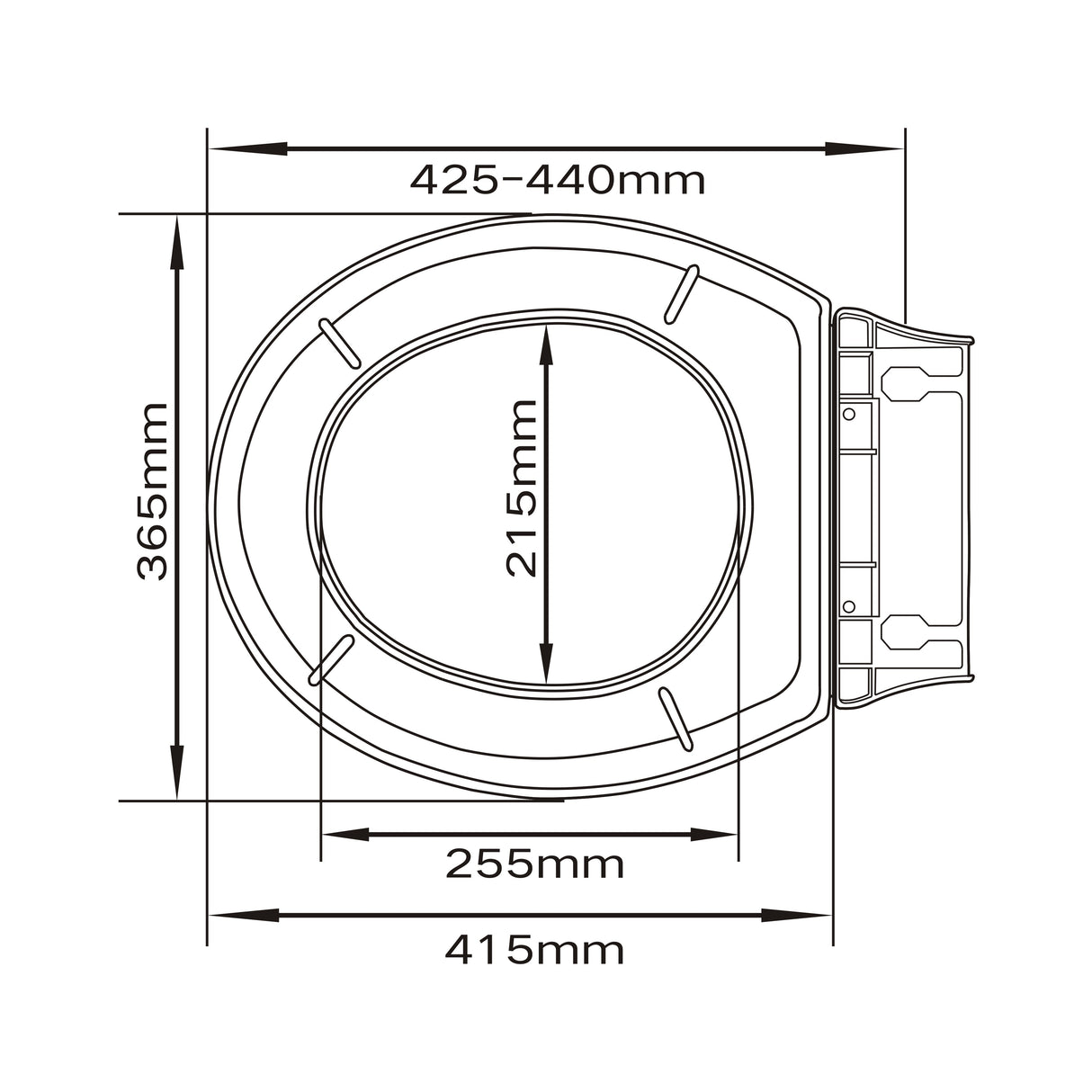 Toilet Cover Seat SC403 — detail 2