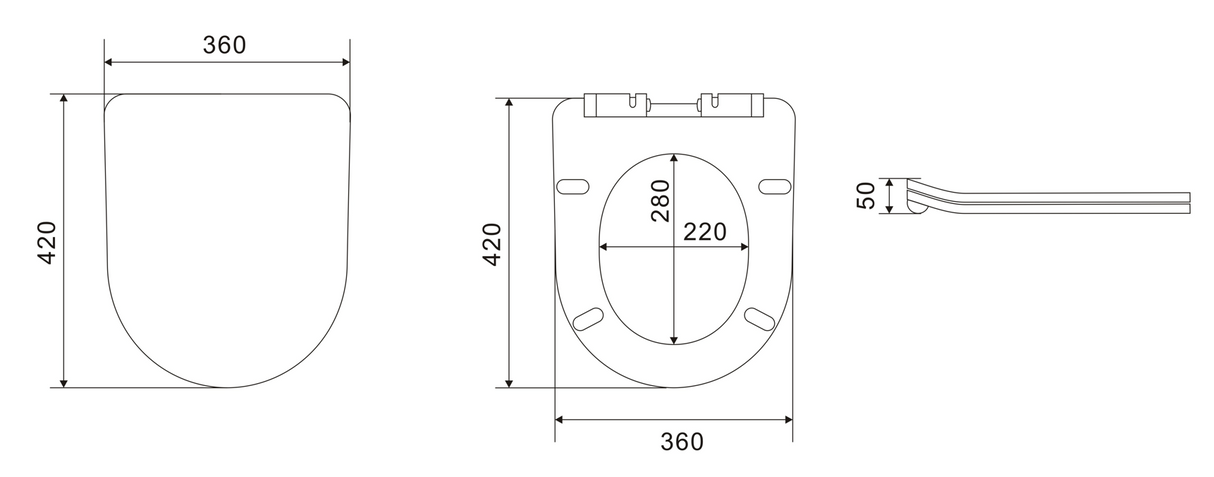 Slim UF Toilet Cover Seat SC805 — detail 3