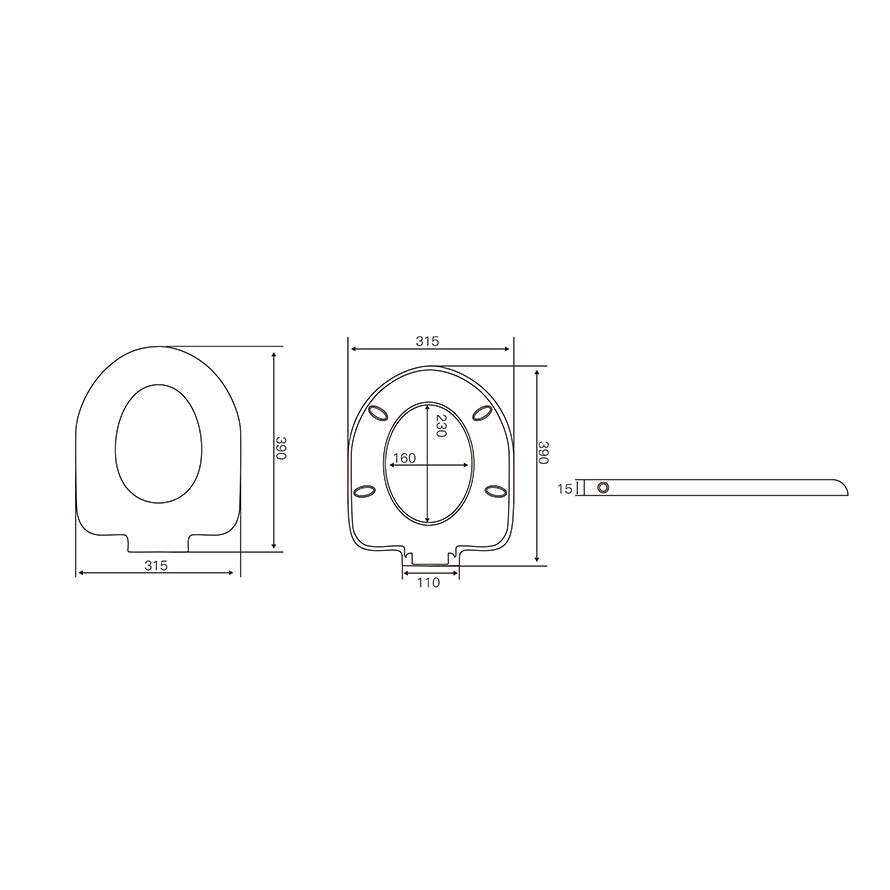 Minimalist Toilet Seat Cover SC811 — detail 3