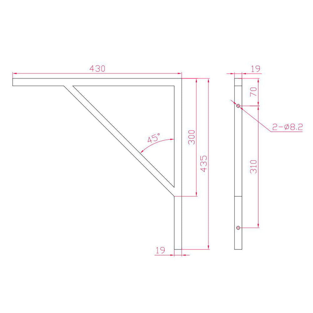 Cleaners sink with Wall Brackets and Grate — detail 2