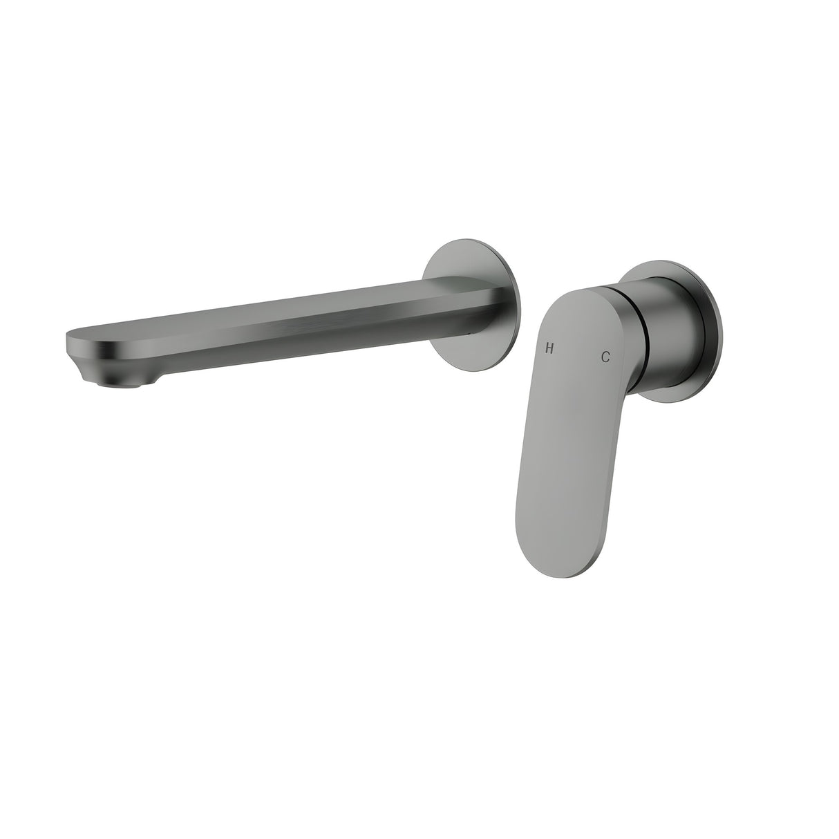 Sulu Ii Wall Basin Mixer Trim Kits With Separate Cover Plate Gun Metal Gun Metal