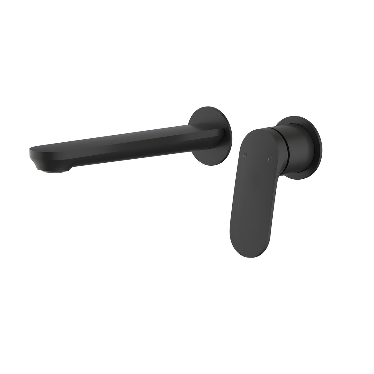Sulu Ii Wall Basin Mixer Trim Kits With Separate Cover Plate Matt Black Matt Black