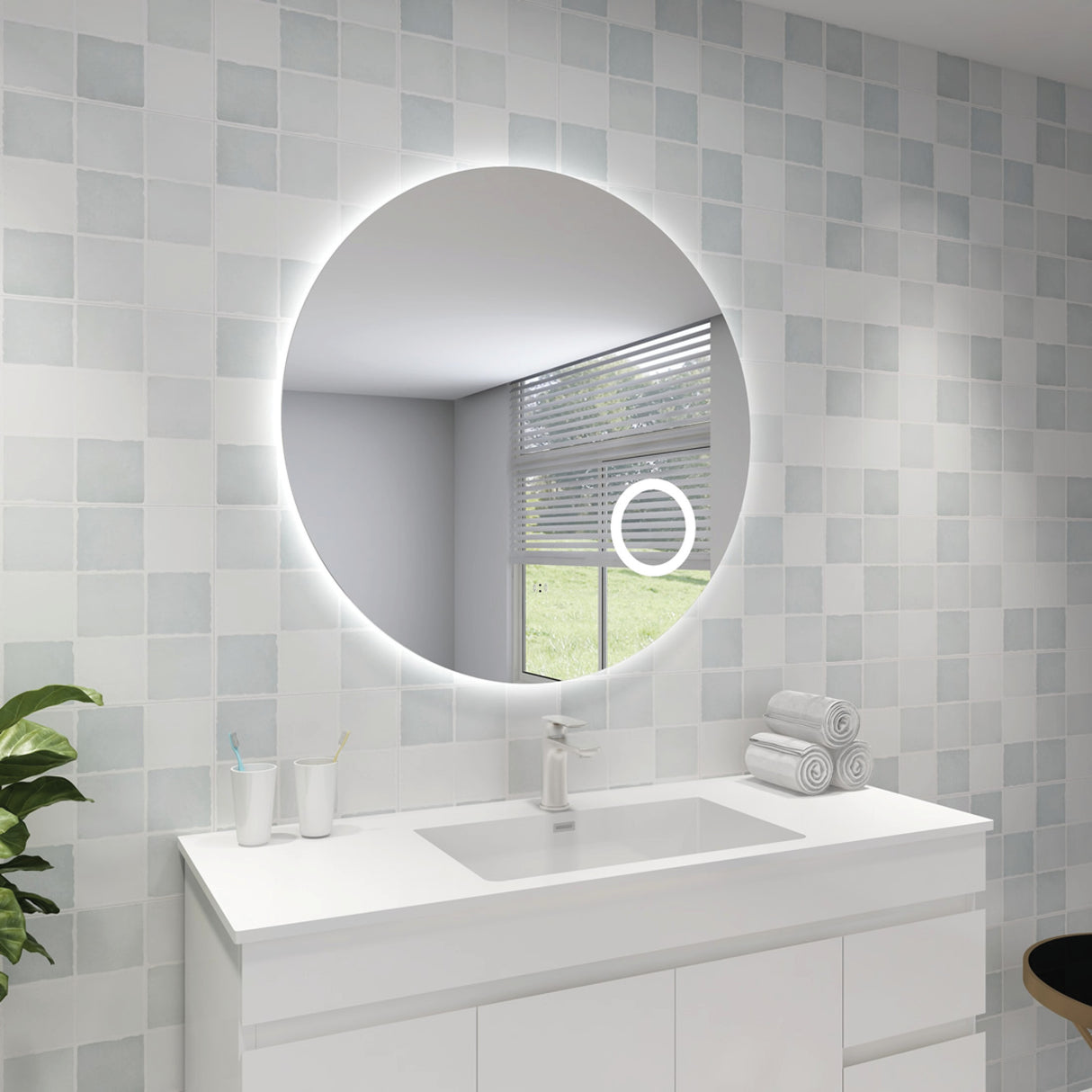 OR900BMM LED Backlit Mirror with Magnifier — detail 2