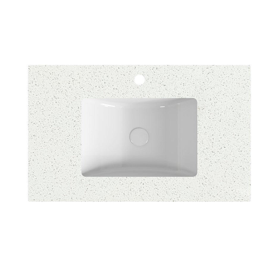 Speckle White Stone Top With Undermount Basin PU4532