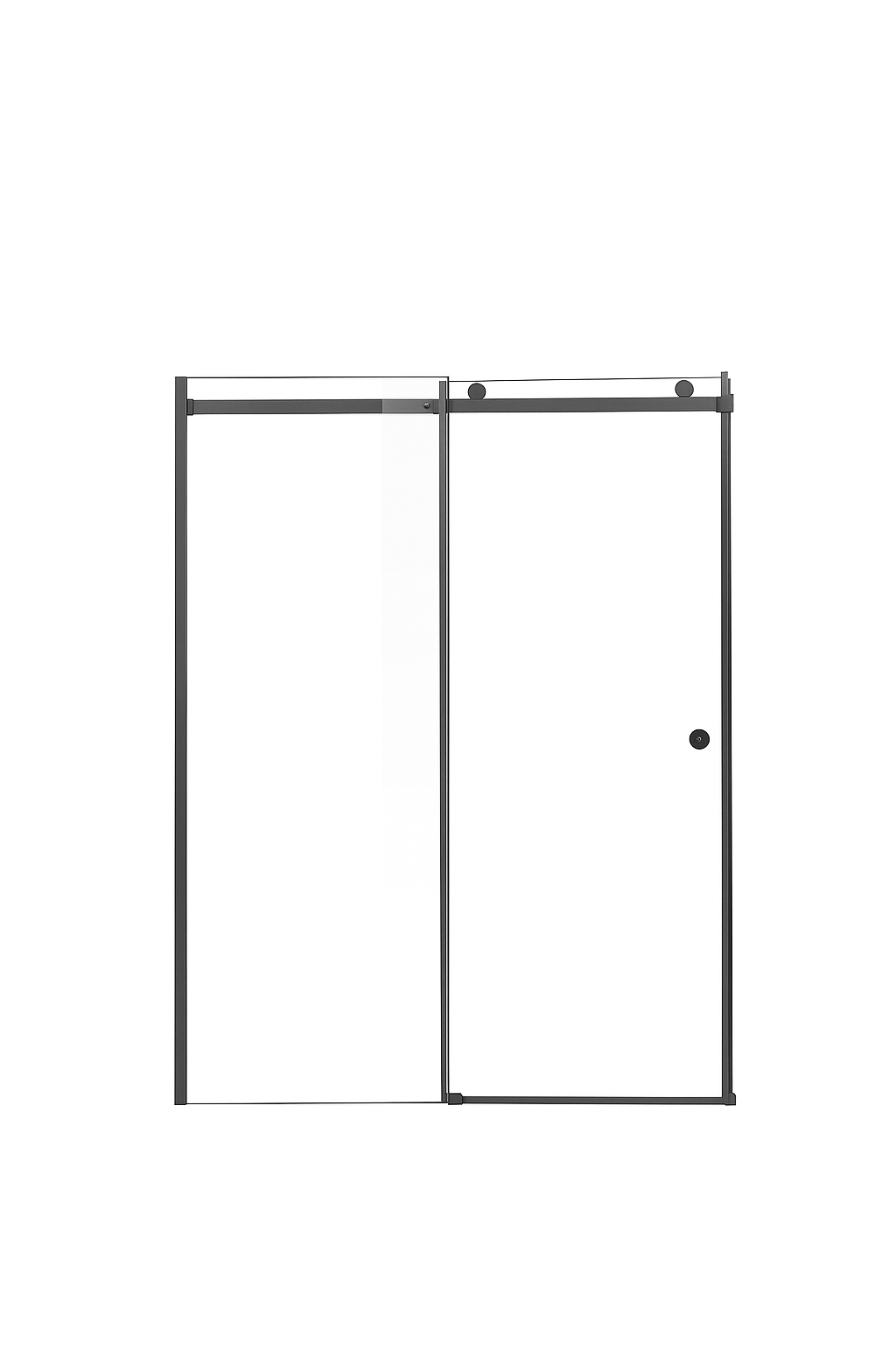 Package B - 900-1300mm Wide Frameless Double Sliding Shower Screen WTW-CH-900/1000/1200/1300 — detail 5