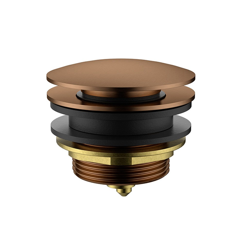 40 mm Bath Pop-Up Plug With Removabel Waste No Overflow Brushed Copper Brushed Copper