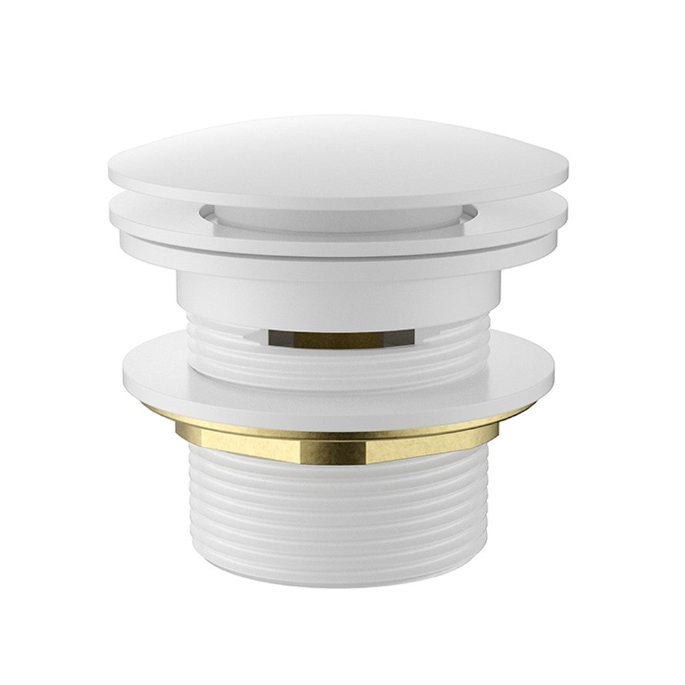 40 mm Bath Pop-Up Plug With Removabel Waste Overflow Gross White Gloss White