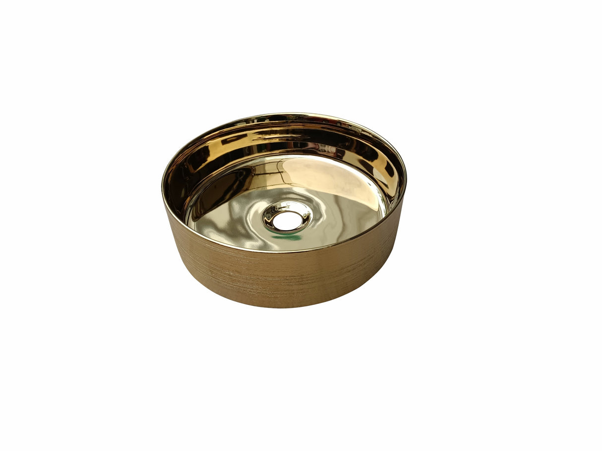 PA3511BG Above Counter Basin Brushed Gold (Round: 352*352*112mm)
