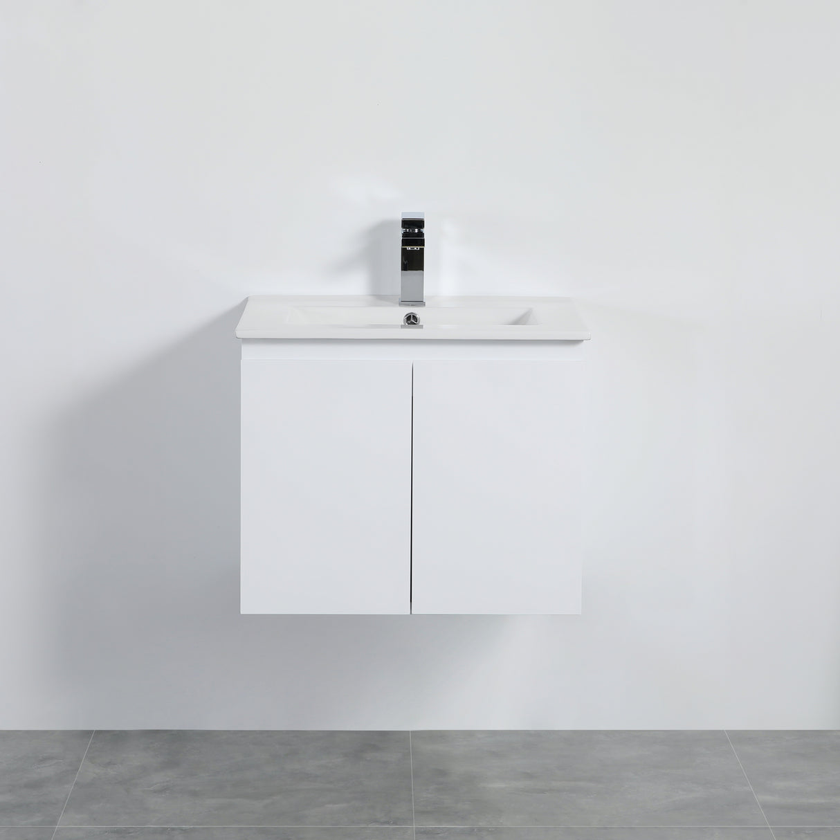 Nordic Wall-Hung PVC White Vanity N-63WH