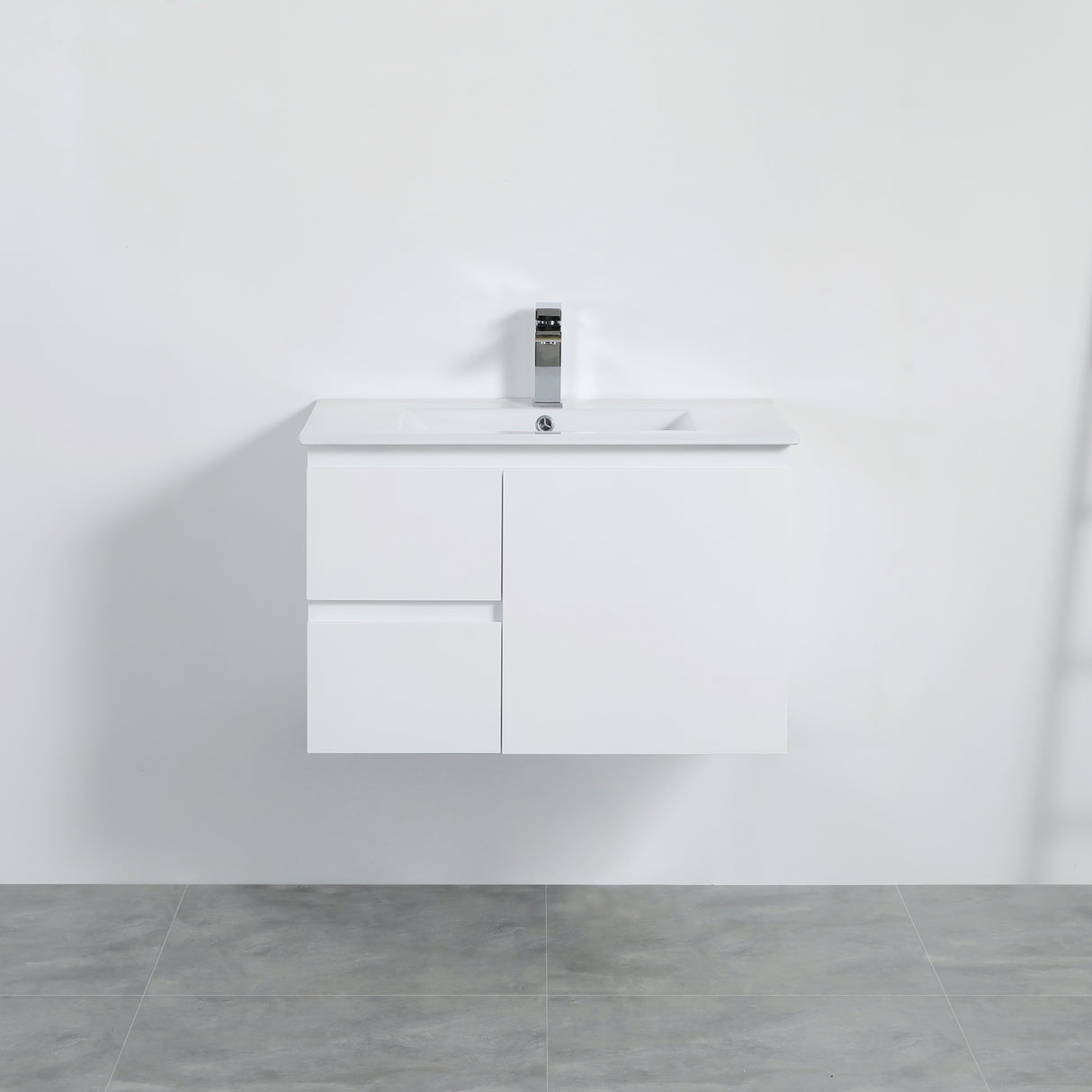 Nordic Wall-Hung PVC White Vanity N-73LWH