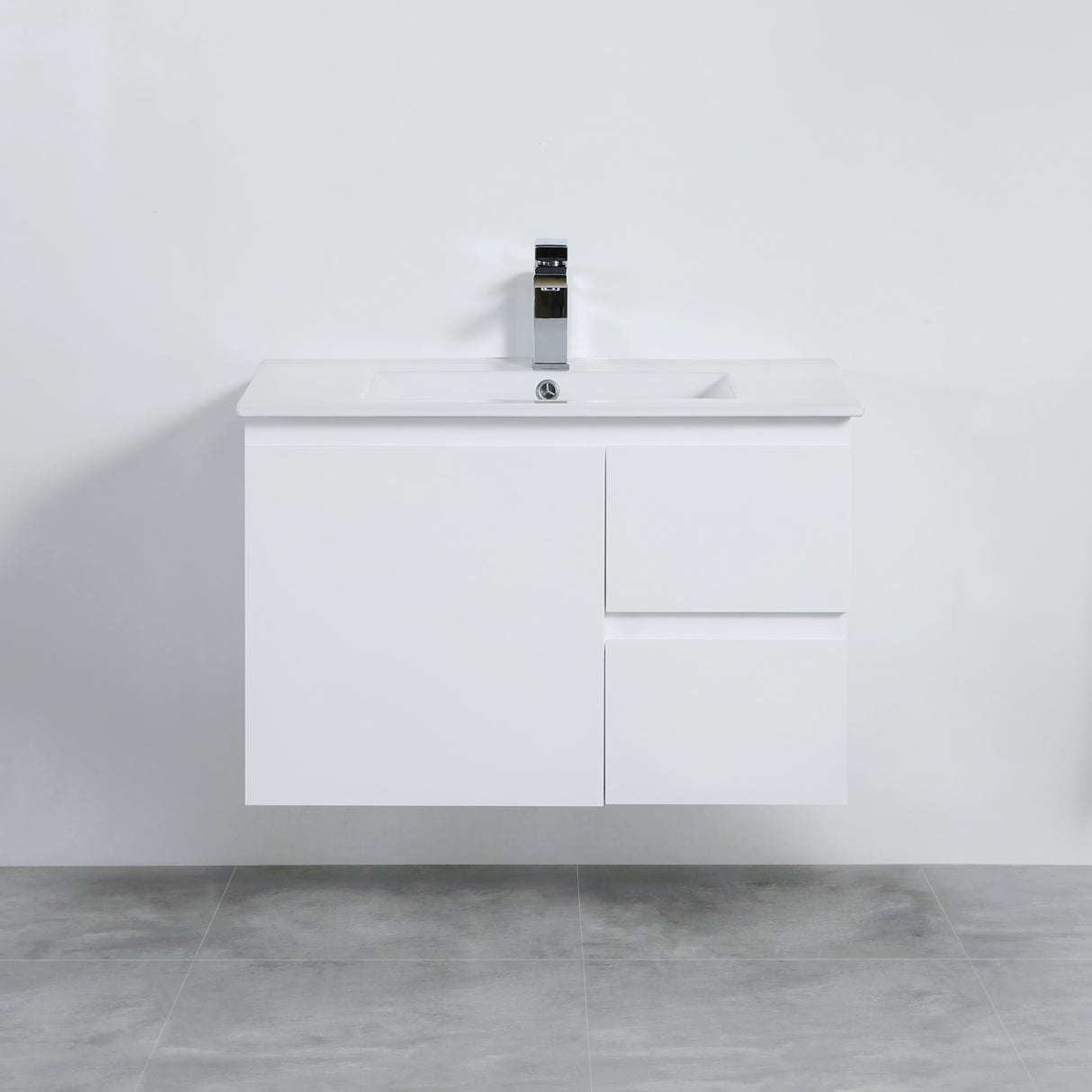 Nordic Wall-Hung PVC White Vanity N-73RWH