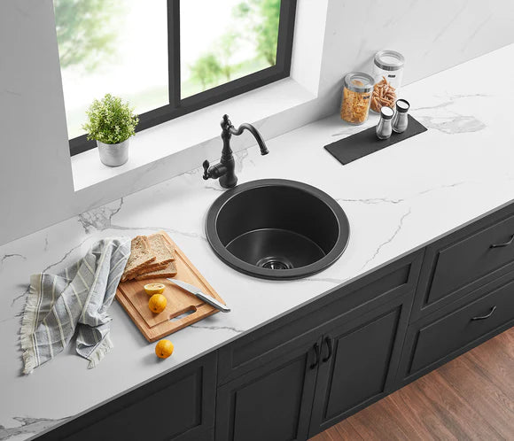 Camden Fireclay round insert/undermound sinks 470*228mm (FCND470GW/MB) — detail 5