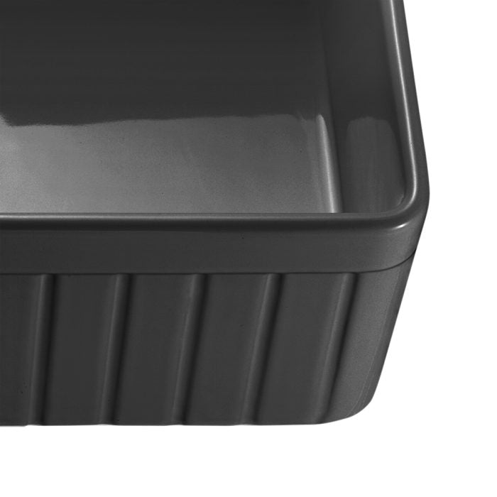 Greenwich Fireclay farmhouse single sink 838*456*252mm (FCBD828GW/MB) — detail 6