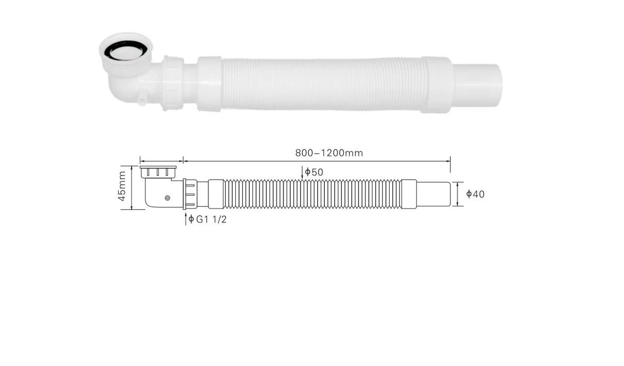BT-P3 Bathtub Flexi Pipe — detail 2