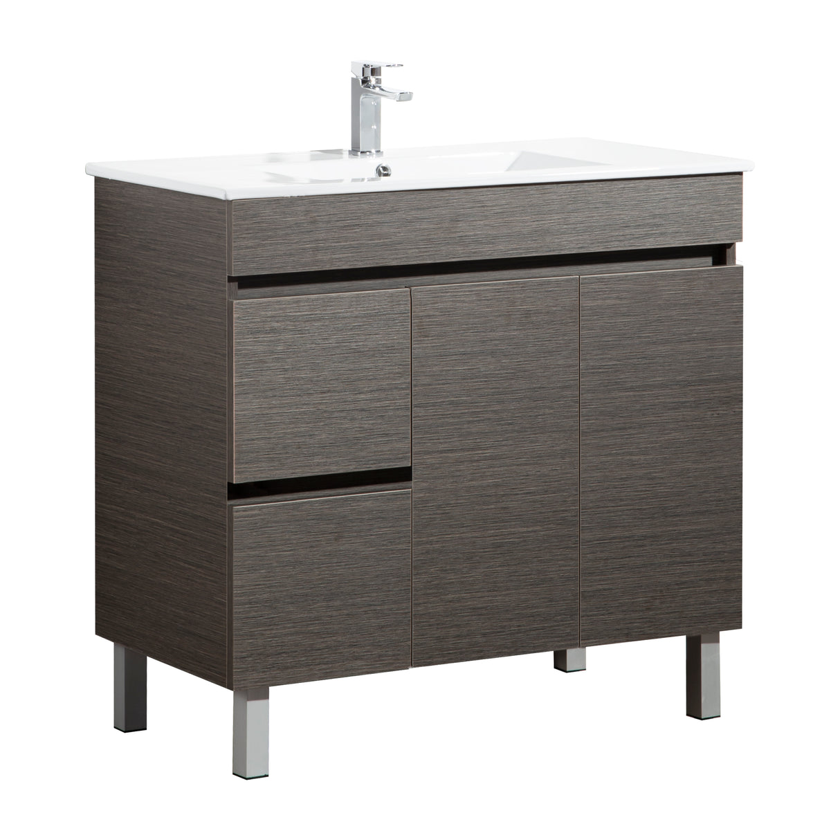 Evie Dark Brown Free-Standing PVC Vanity EV94LL-DB