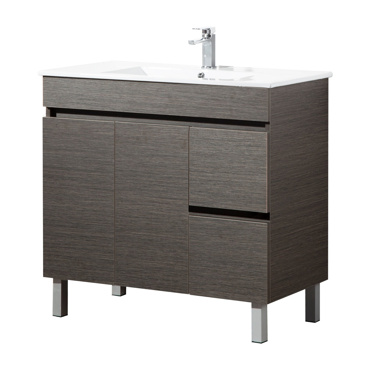 Evie Dark Brown Free-Standing PVC Vanity EV94RL-DB