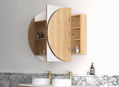 Bondi 1500x900 Woodland Oak Shaving Cabinet — detail 4